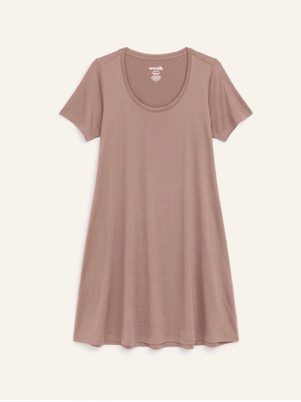 Wool& Maggie Swing Dress Ash Brown Size 1X WoolAnd